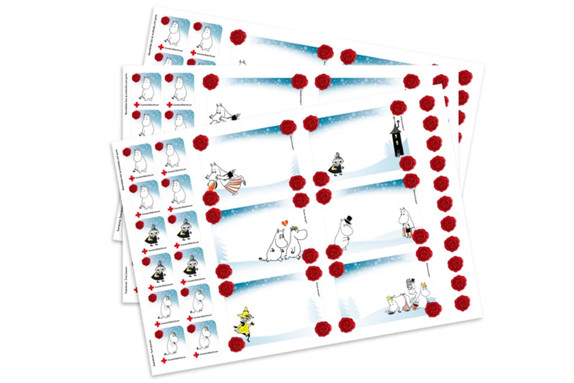 Julklappsetiketter 2024 på Mumin