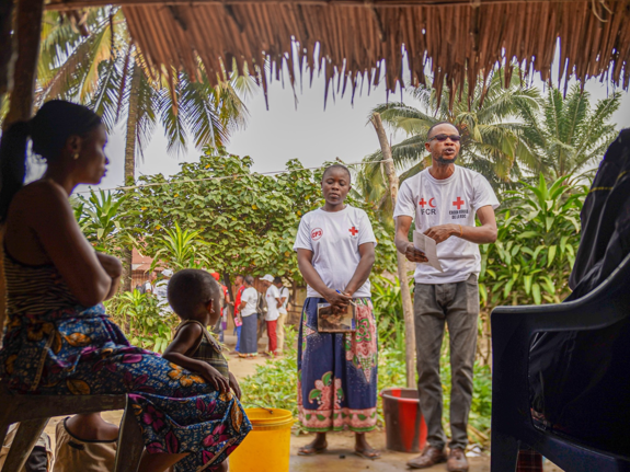 Volontärer i Kongo Kinshasa informerar om mpoxviruset.