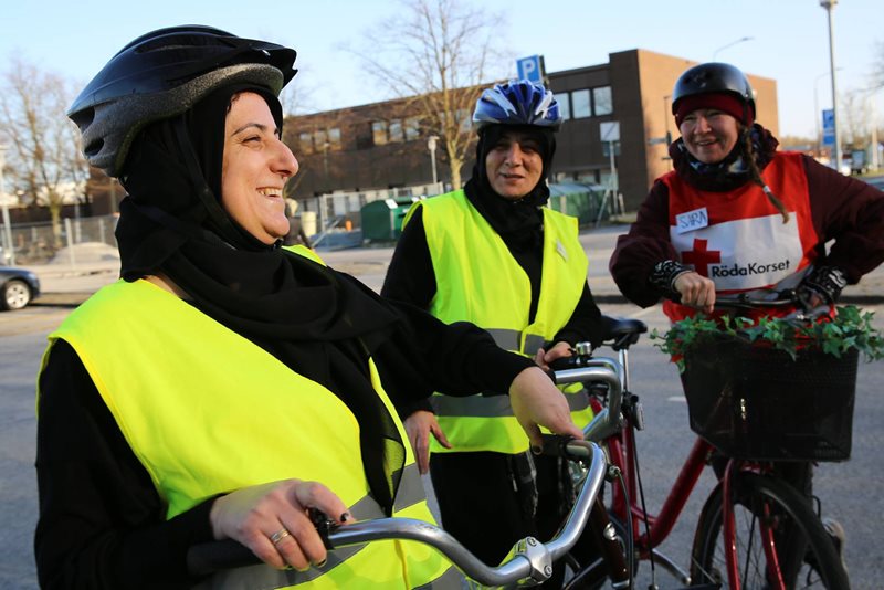 Röda Korsets cykelskola i Lindängen.