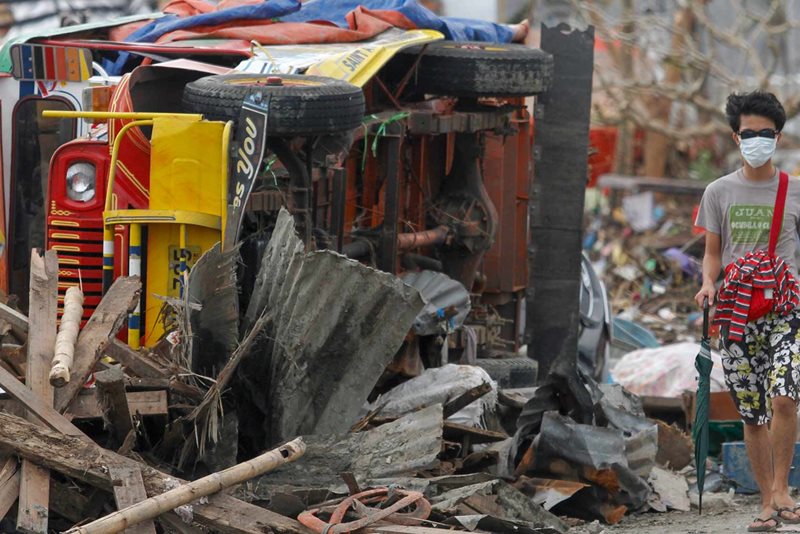Jättetyfonen Haiyan orsakade förödelse i Filippinerna 2013. 