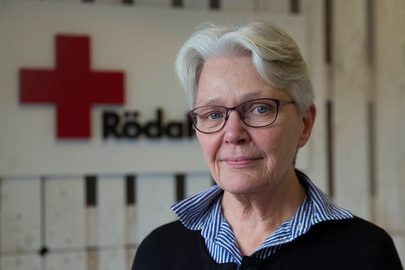 Margareta Wahlström, Röda Korsets ordförande, som har lång erfarenhet av internationellt arbete för Röda Korset och FN.