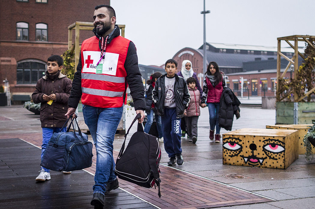 Röda Korset tar emot flyktingar i Malmö