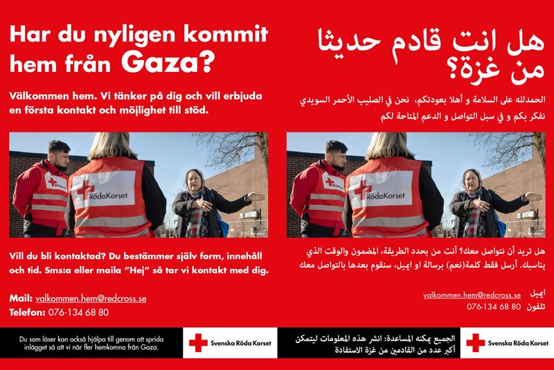 Annonser för hemvändande från Gaza